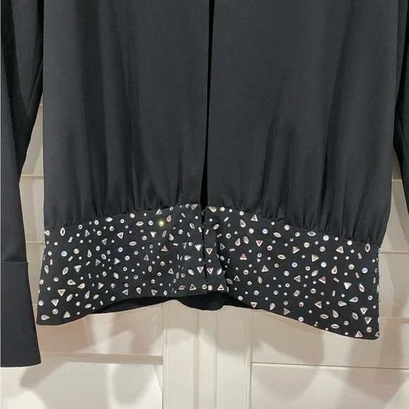 Vintage Jiki Monet-Carlo Creations Blouse with crystals. Medium US/ FR 38
